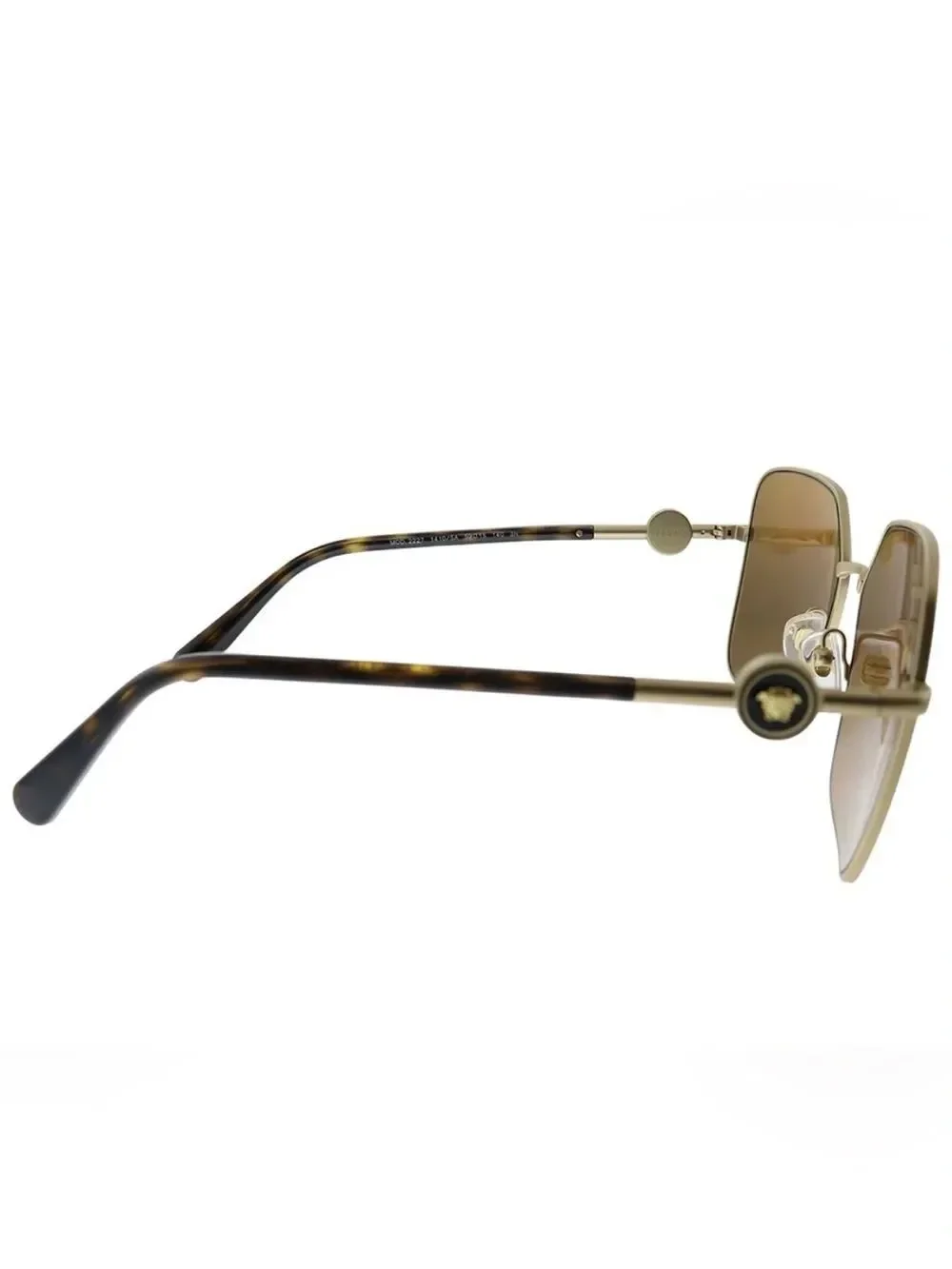 Versace Gold Frame Sunglasses with Brown Gradient Lenses